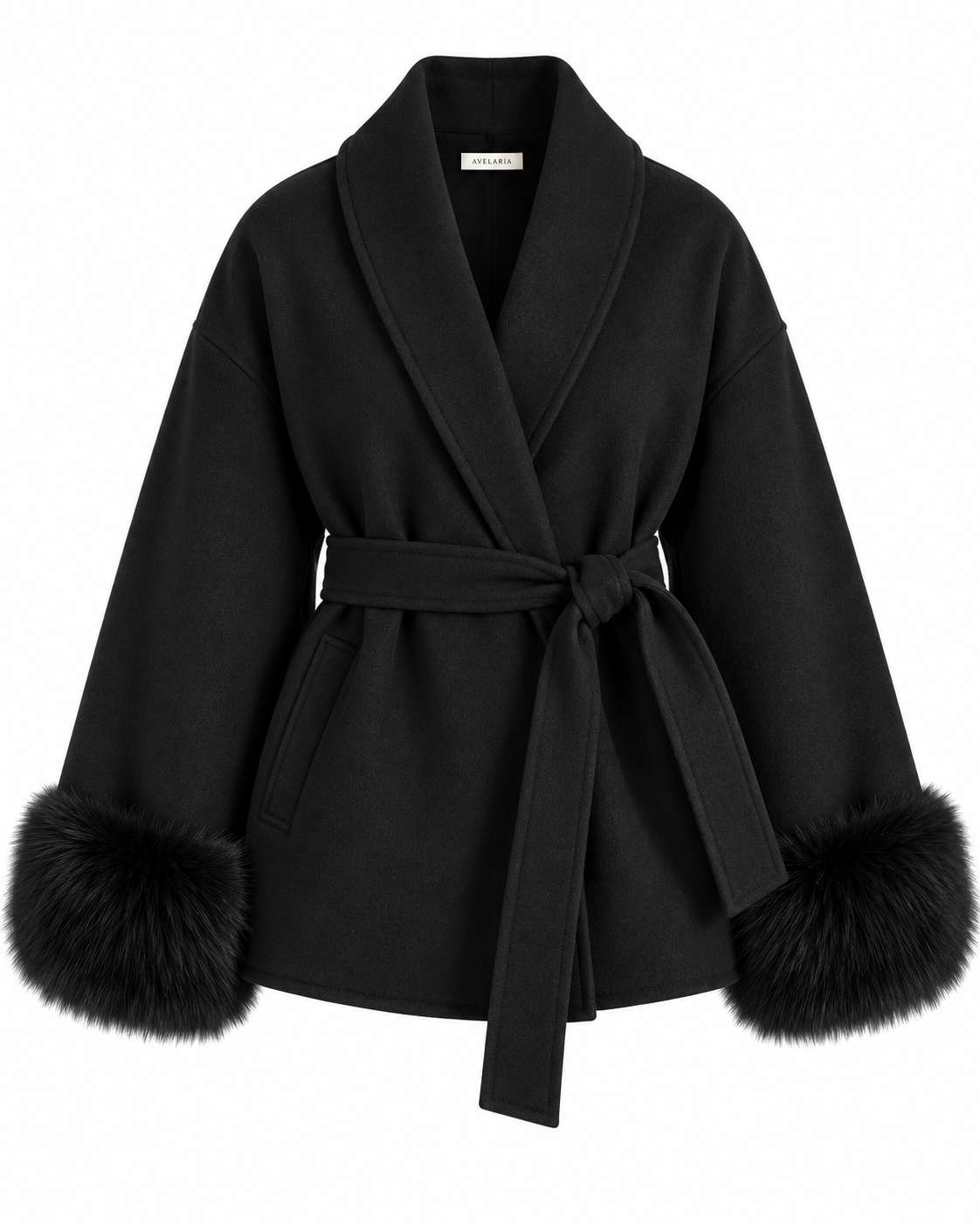 Avelaria – Eleganter Wintermantel mit Fellmanschetten