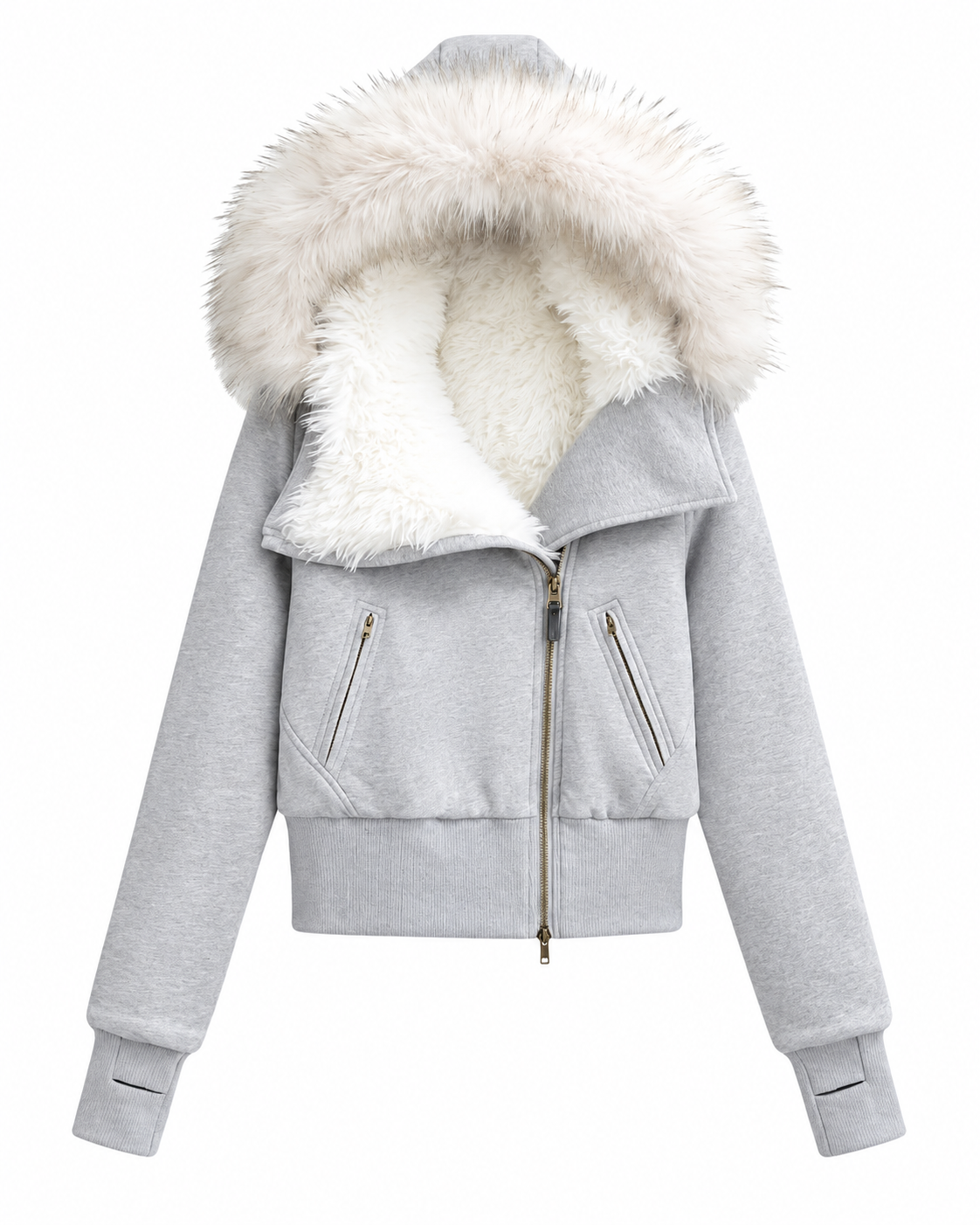 Avelaria - Kuschlige Fellkragen Jacke