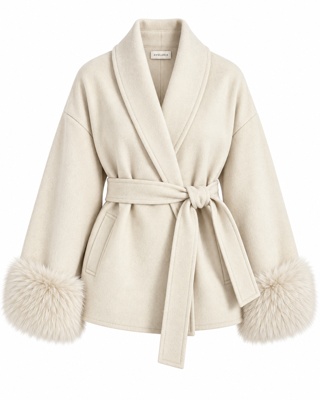 Avelaria – Eleganter Wintermantel mit Fellmanschetten