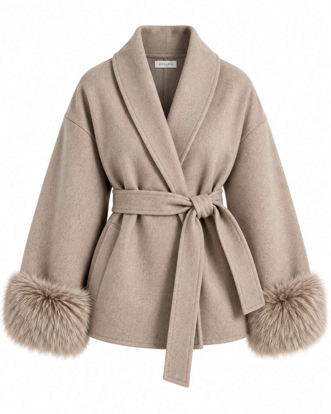 Avelaria – Eleganter Wintermantel mit Fellmanschetten